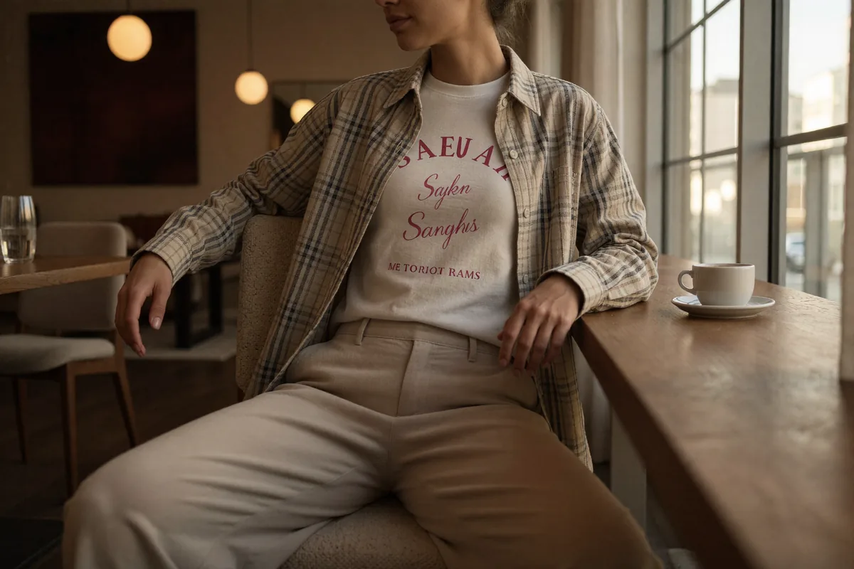 Prompt: Kawiarnia, styl streetwear