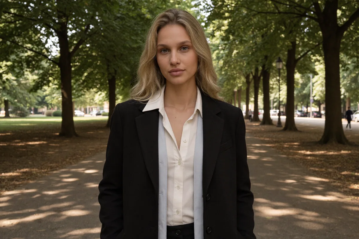 Prompt: Park, styl elegancki