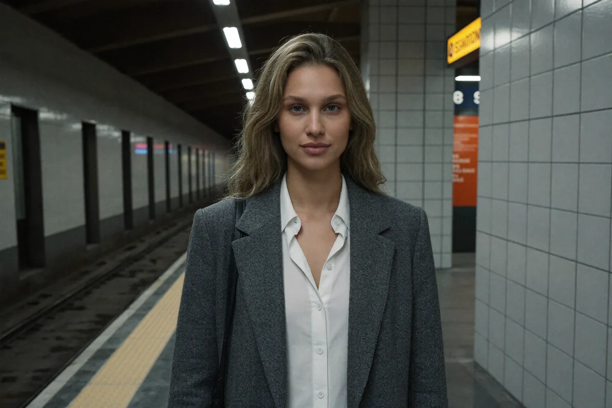 Prompt: Metro i dworzec, styl elegancki