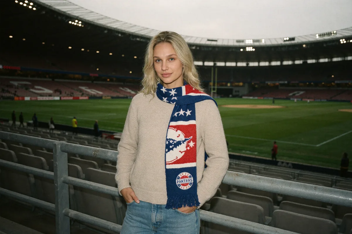Prompt: Stadion, styl casualowy