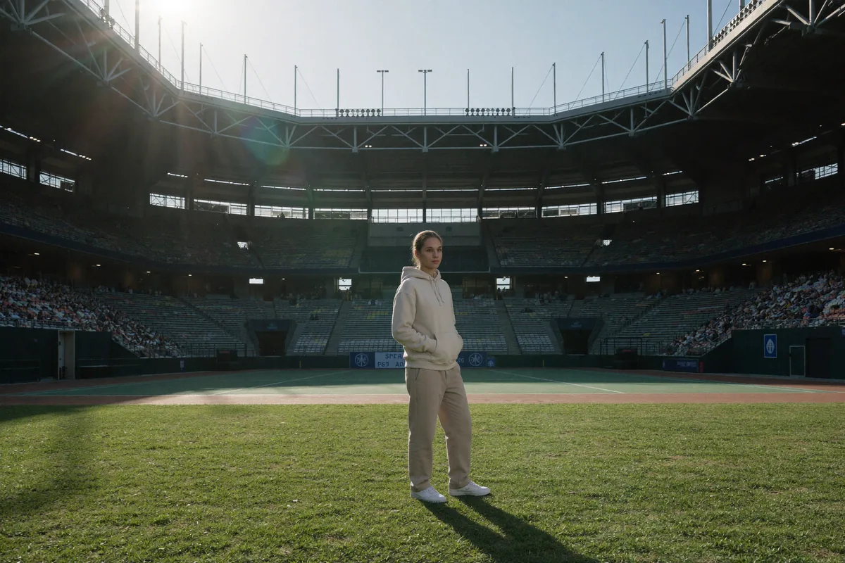 Prompt: Stadion, styl streetwear