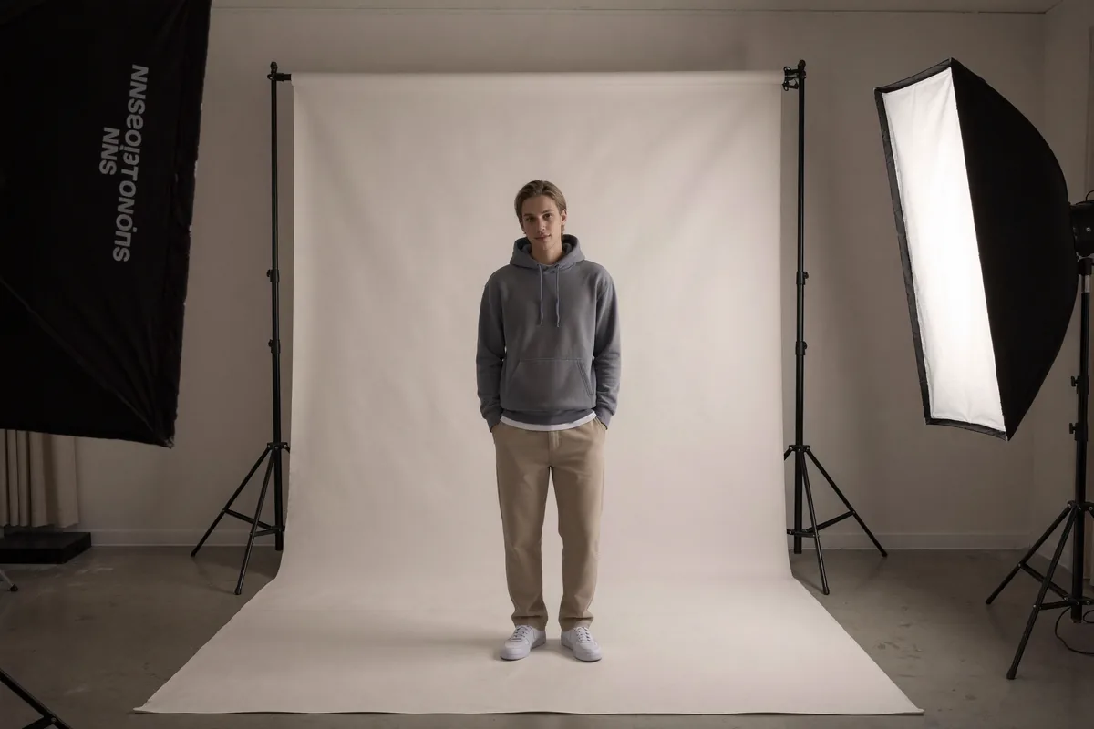 Prompt: Studio fotograficzne, styl streetwear