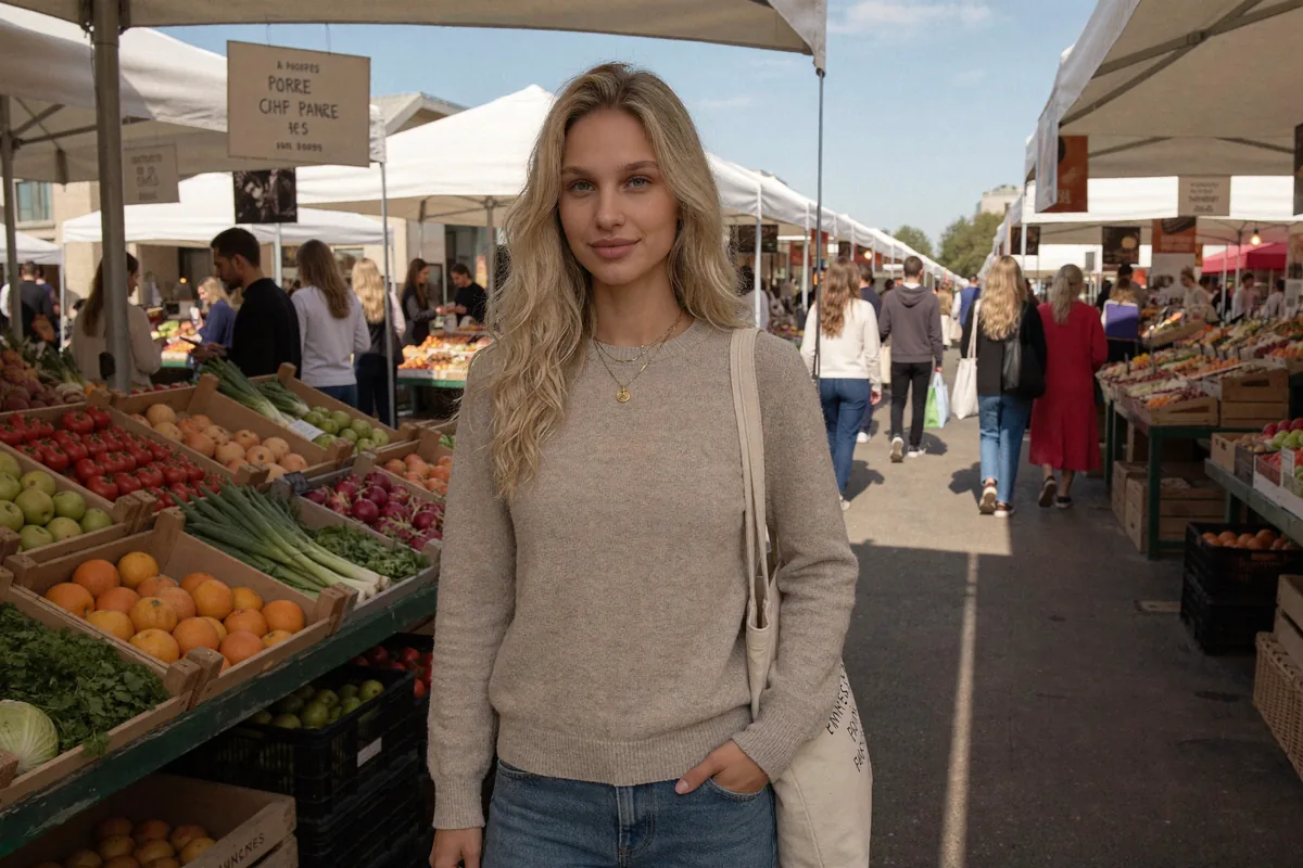 Prompt: Targ i bazar, styl casualowy